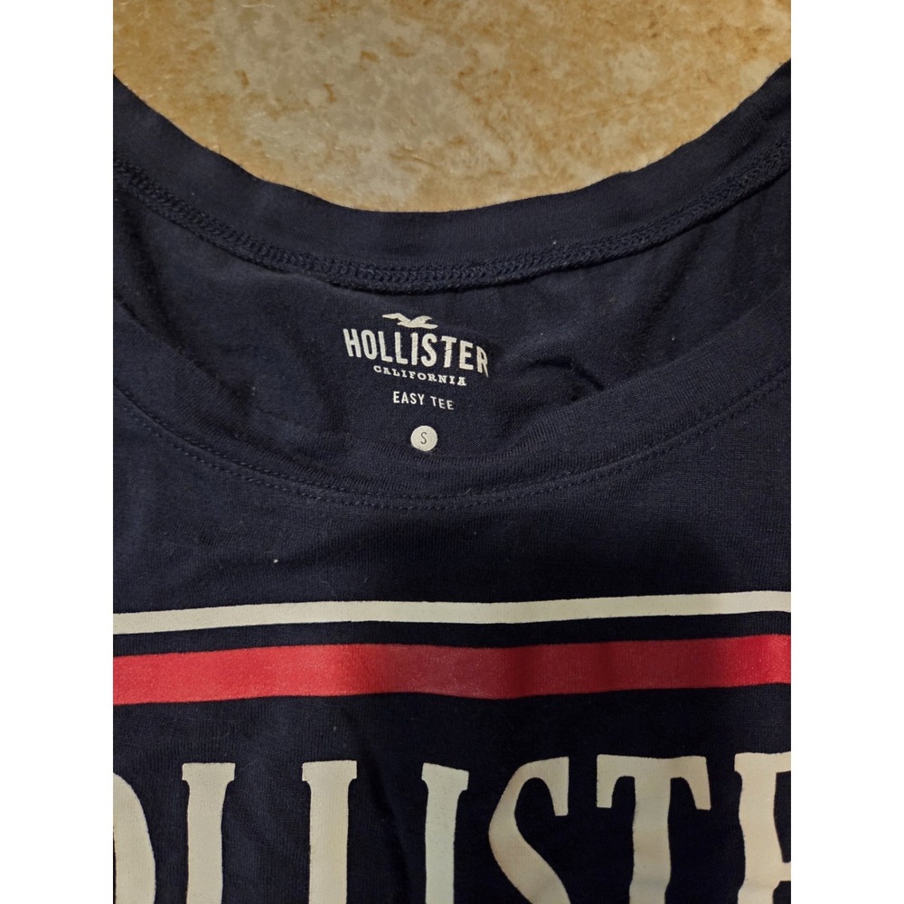 Hollister Navy Blue Easy Tee Womens Size S - Picture 2 of 3